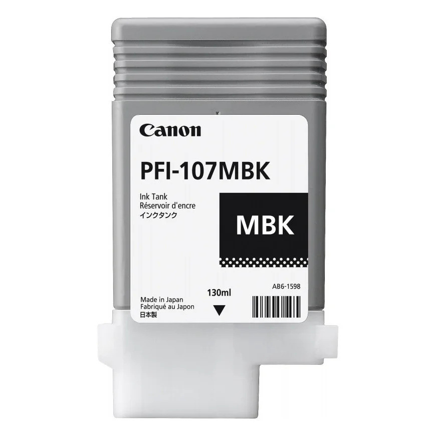 Cartouche d'encre Canon PFI-107 mbk noir mat - Canon d'origine (6704B001AA)