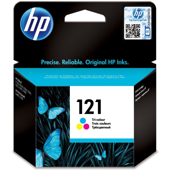 Cartouche d'encre HP 121 trois couleurs - HP d'origine (CC643HE)