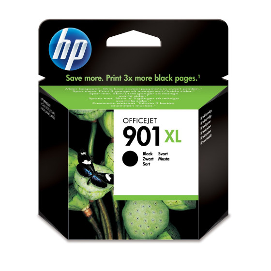 Cartouche d'encre HP 901XL noir - grande capacité HP d'origine (CC654AE)