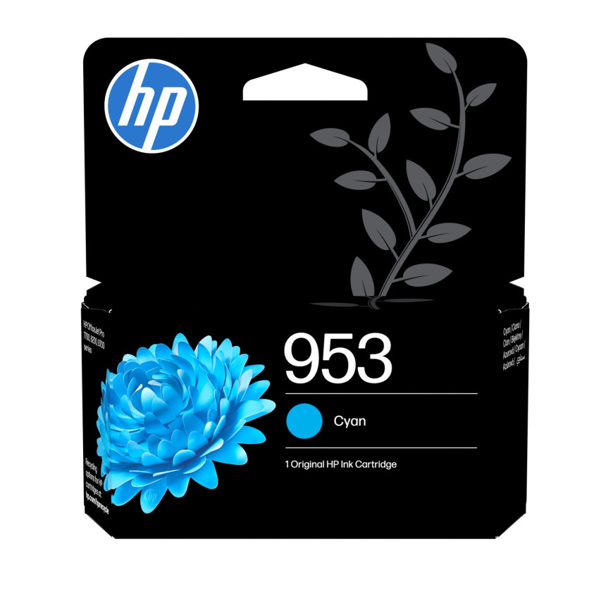 Cartouche d'encre HP 953 cyan - HP d'origine (F6U12AE)