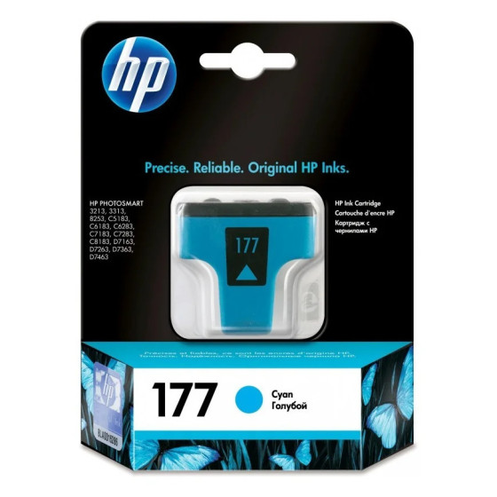 Cartouche d'encre HP 177 cyan - HP d'origine (C8771HE)