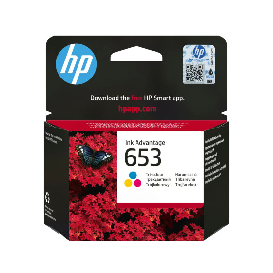 Cartouche d'encre HP 653 couleur - HP d'origine Ink advantage (3YM74AE)