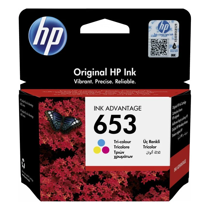 HP 653 COULEUR - CARTOUCHE D'ENCRE HP D'ORIGINE INK ADVANTAGE (3YM74AE)