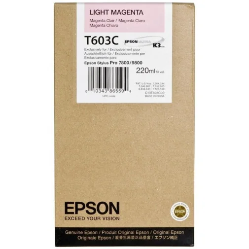 EPSON T603C ENCRE PIGMENT MAGENTA CLAIR SP 7800/9800 (C13T603C00) - Cartouches - Rightech - le bon choix