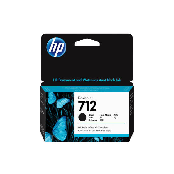Cartouche d'encre HP 712 noir - HP d'origine (3ED70A)