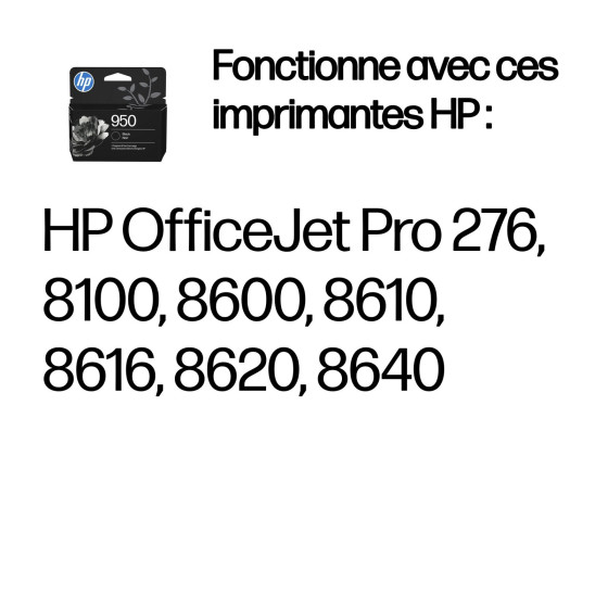 Cartouche d'encre HP 950 noir - HP d'origine (CN049AE)