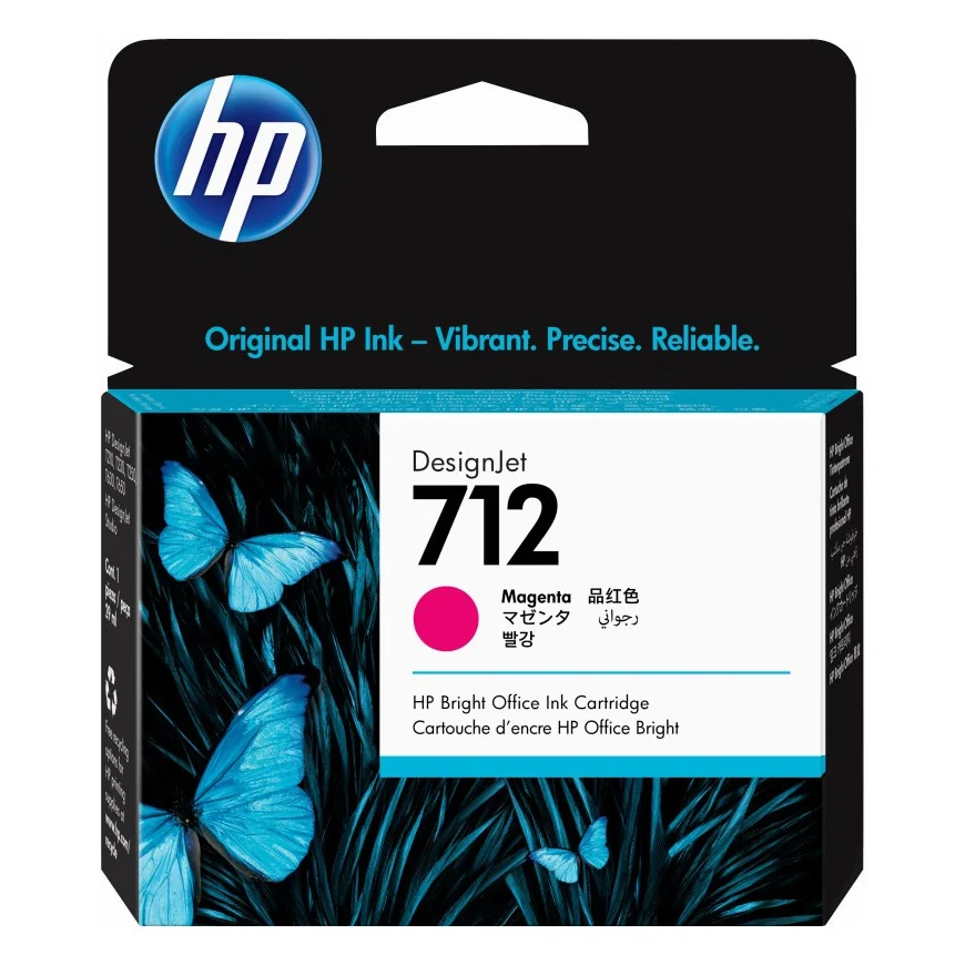 HP 712 MAGENTA - CARTOUCHE D'ENCRE HP D'ORIGINE (3ED68A)