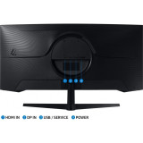 Écran incurvé Samsung Odyssey G5 34 " Ultra WQHD G5 165 HZ - courbure 1000R - temps réponse 1MS (LC34G55TWWMXZN)