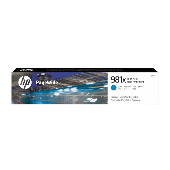 Cartouche HP 981X cyan - PageWide grande capacité HP d'origine (L0R09A)