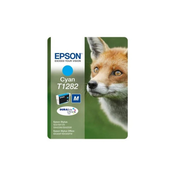 Cartouche d'encre Epson cyan T1282 renard durabrite Ultra C (C13T12824011)