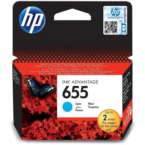 HP 655 CYAN - CARTOUCHE D'ENCRE HP D'ORIGINE (CZ110AE) - Cartouches - Rightech - le bon choix