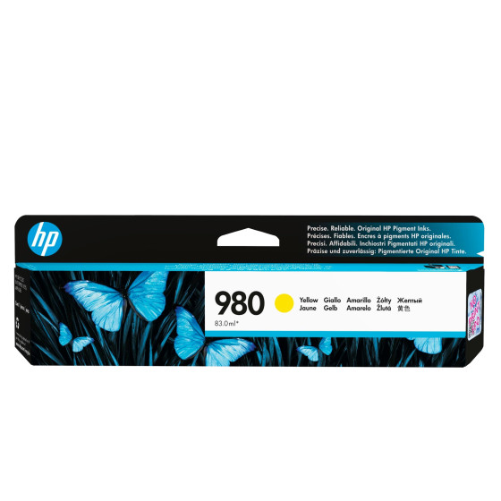 Cartouche d'encre HP 980 jaune - HP d'origine (D8J09A)
