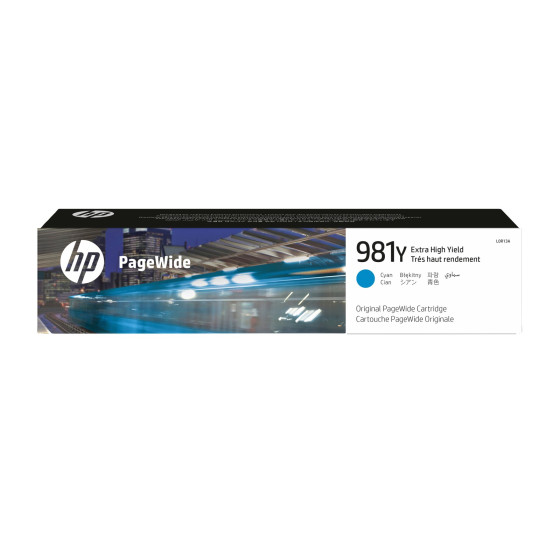 Cartouche HP 981Y cyan - PageWide très haut rendement HP d'origine (L0R13A)