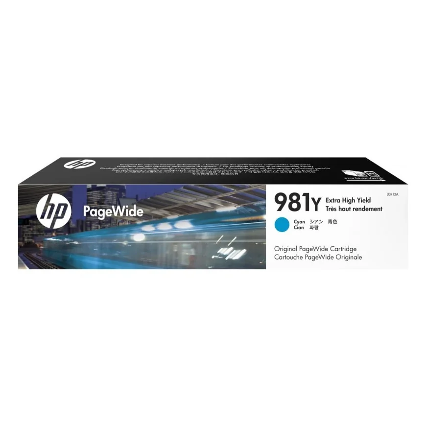 HP 981Y CYAN - CARTOUCHE PAGEWIDE TRÈS HAUT RENDEMENT HP D'ORIGINE (L0R13A)