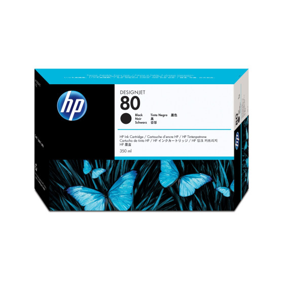 Cartouche d'encre HP 80 noir - HP d'origine (C4871A)