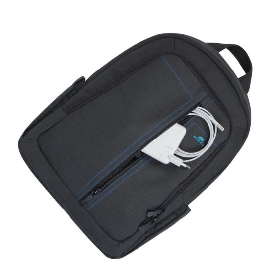 Sac à DOS noir en toile pour ordinateurs portables 15.6" (7560BLACK)