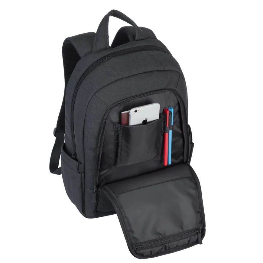 Sac à DOS noir en toile pour ordinateurs portables 15.6" (7560BLACK)