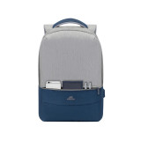 Sac à DOS Rivacase prater 7562 gris/bleu foncé anti-vol pour ordinateurs portables 15,6" (7562)
