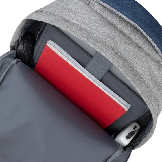 Sac à DOS Rivacase prater 7562 gris/bleu foncé anti-vol pour ordinateurs portables 15,6" (7562)