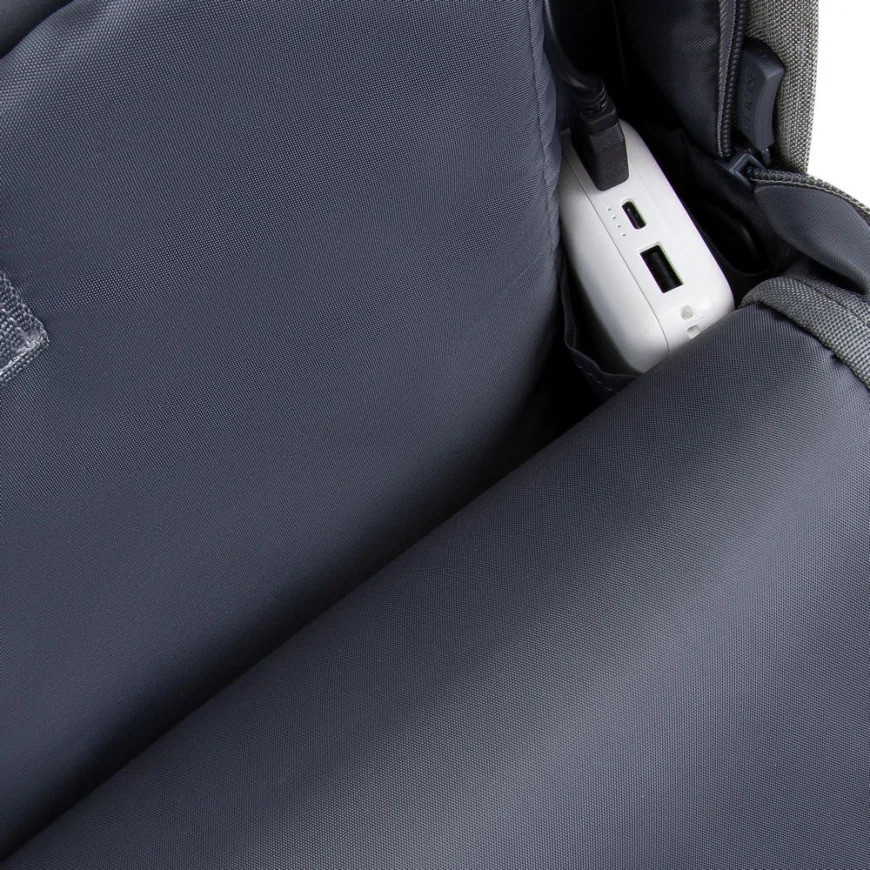 Sac à DOS Rivacase prater 7562 gris/bleu foncé anti-vol pour ordinateurs portables 15,6" (7562)