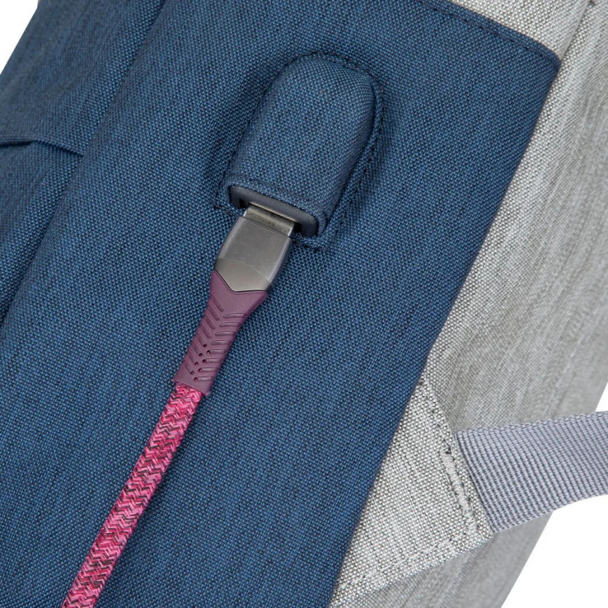 Sac à DOS Rivacase prater 7562 gris/bleu foncé anti-vol pour ordinateurs portables 15,6" (7562)