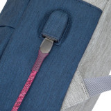 Sac à DOS Rivacase prater 7562 gris/bleu foncé anti-vol pour ordinateurs portables 15,6" (7562)