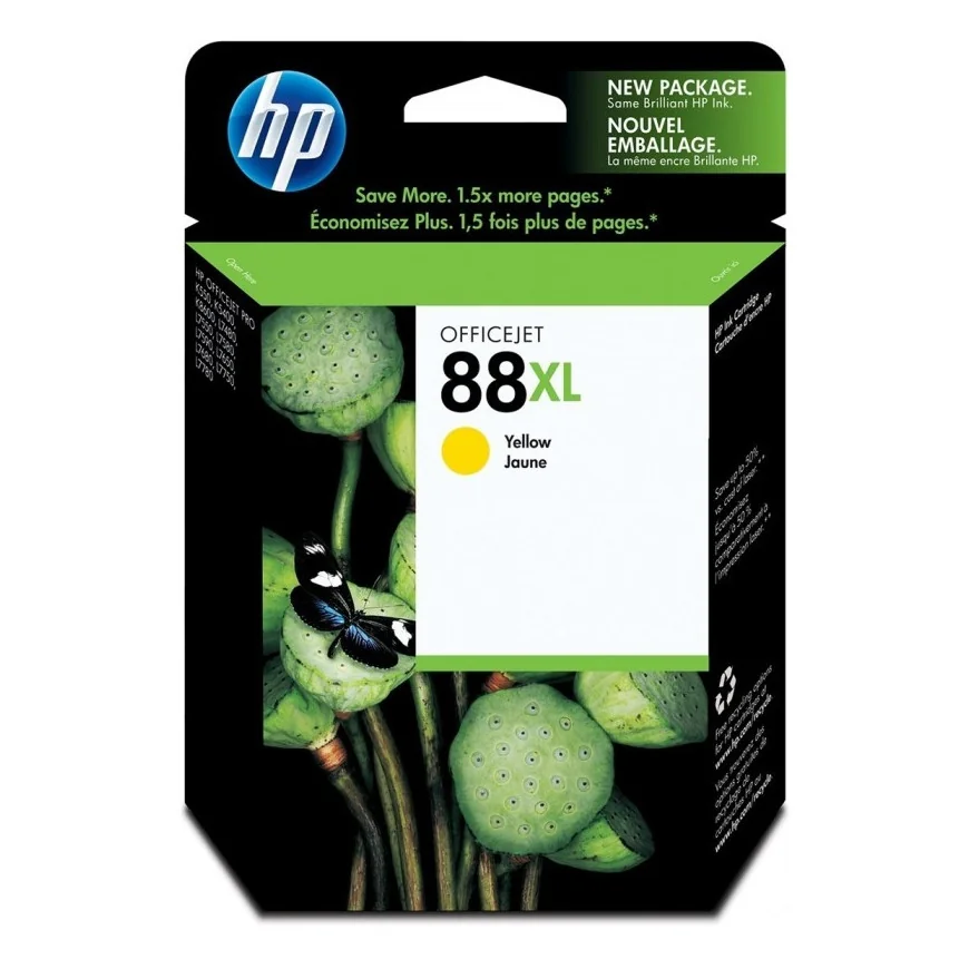 HP 88XL JAUNE - CARTOUCHE D'ENCRE GRANDE CAPACITÉ HP D'ORIGINE (C9393AE)