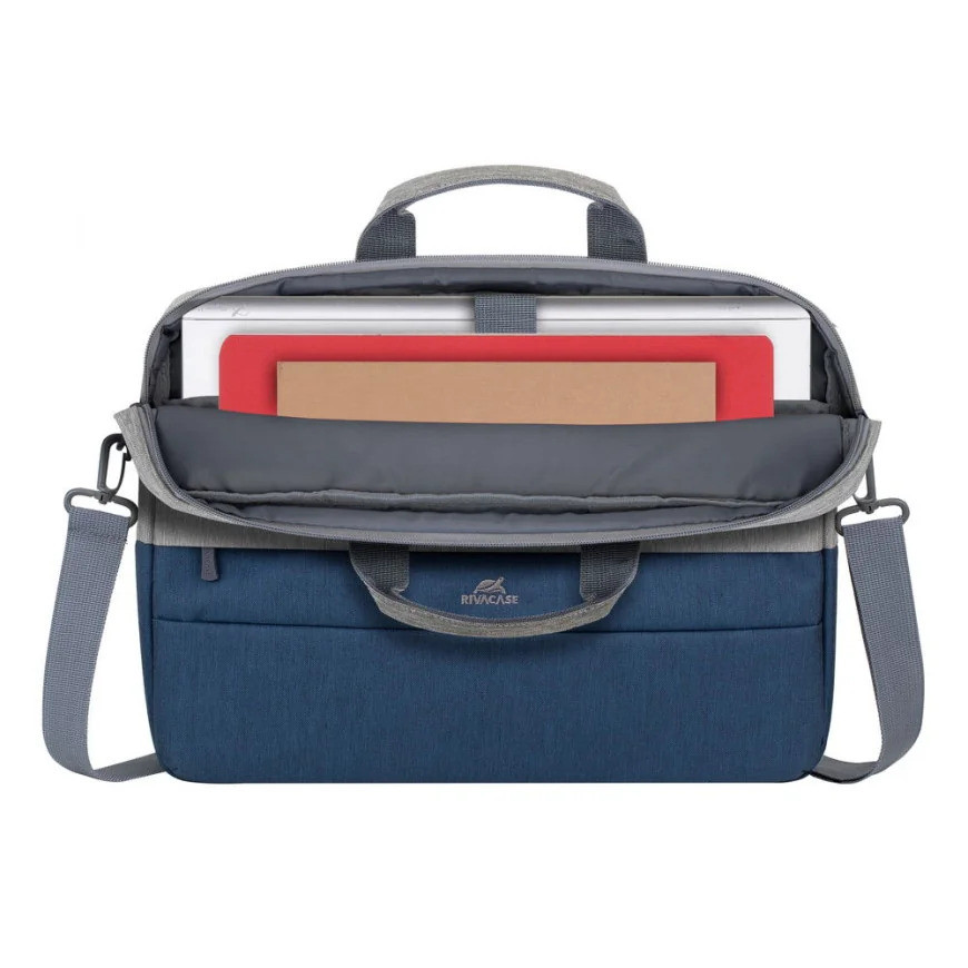 Sacoche Rivacase prater 7532 gris/bleu foncé pour ordinateurs portables 15,6" (7532)