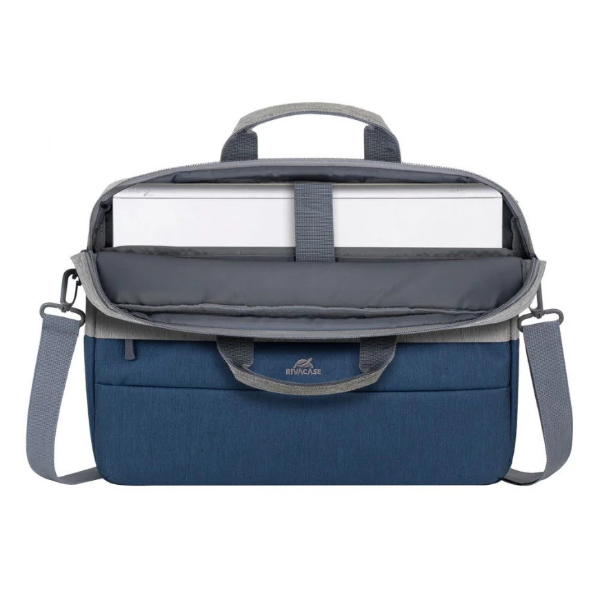 Sacoche Rivacase prater 7532 gris/bleu foncé pour ordinateurs portables 15,6" (7532)