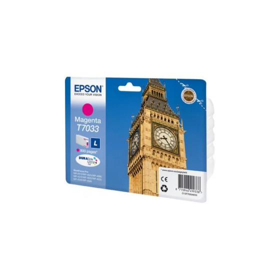 Cartouche d'encre Epson T7033 magenta - Epson "big ben" d'origine (C13T70334010)