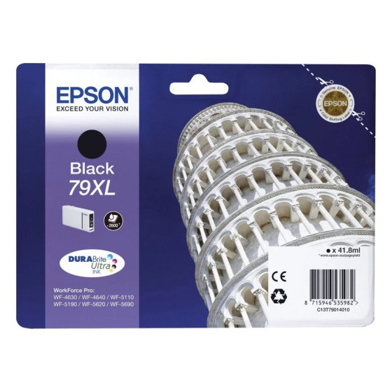 Cartouche d'encre Epson 79XL noir - Epson "tour de pise" d'origine (C13T79014010)
