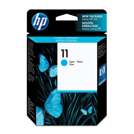 Cartouche d'encre HP 11 cyan - HP d'origine (C4836A)