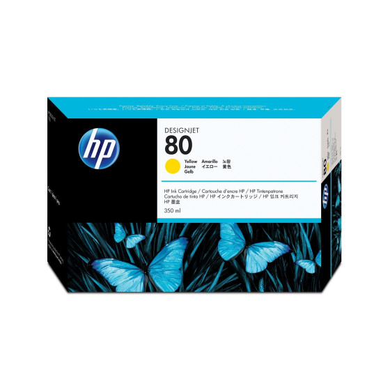 Cartouche d'encre HP 80 jaune - HP d'origine (C4848A)