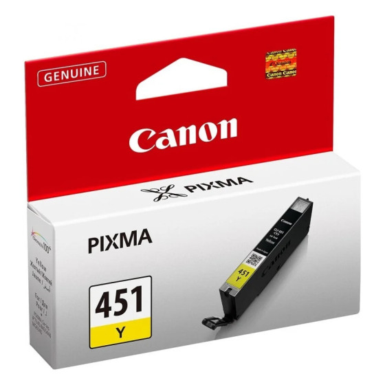 Cartouche d'encre Canon CLI-451Y jaune - Canon d'origine (6526B001AA)