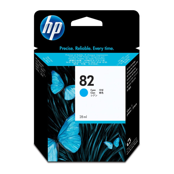 Cartouche d'encre HP 82 cyan - HP d'origine (C4911A)