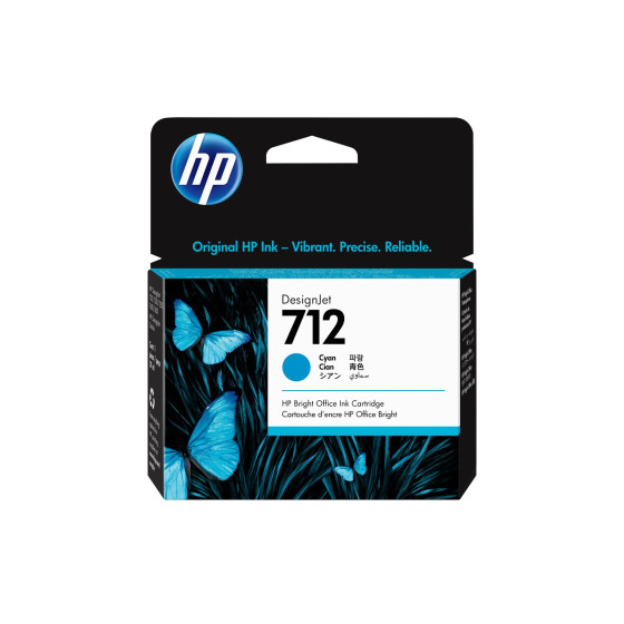 Cartouche d'encre HP 712 cyan - HP d'origine (3ED67A)