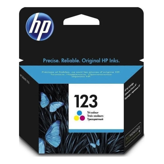 Cartouche d'encre HP 123 trois couleurs - HP d'origine (F6V16AE)