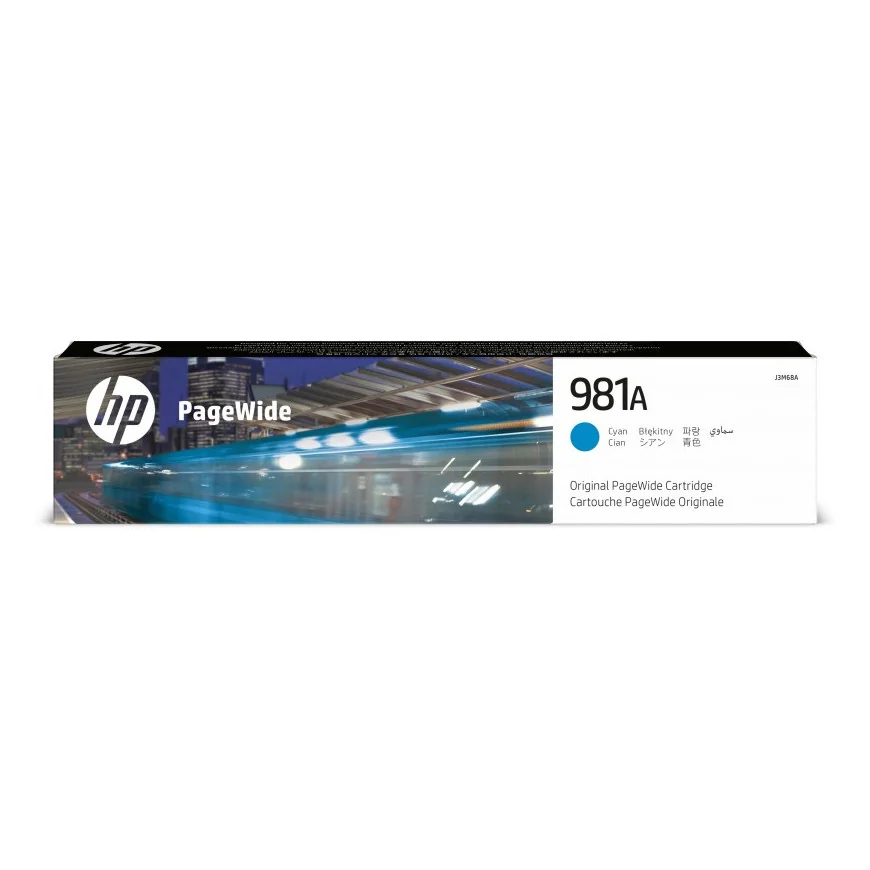 HP 981A CYAN - CARTOUCHE PAGEWIDE HP D'ORIGINE (J3M68A)