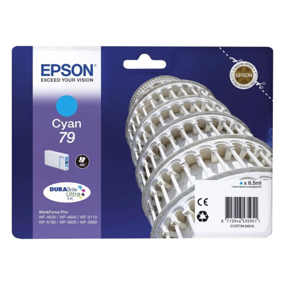Cartouche d'encre Epson 79 cyan - Epson "tour de pise" d'origine (C13T79124010)