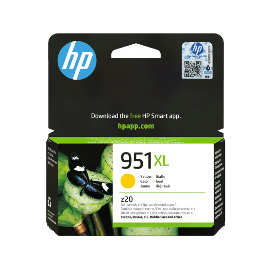 Cartouche d'encre HP 951XL jaune - grande capacité HP d'origine (CN048AE)
