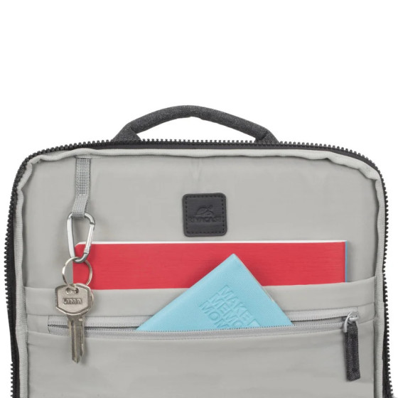Sac à DOS Rivacase 8861 noir mélange pour ordinateurs portables 15,6" (8861 black)
