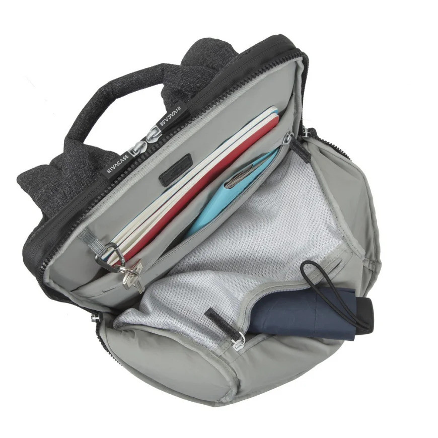 Sac à DOS Rivacase 8861 noir mélange pour ordinateurs portables 15,6" (8861 black)