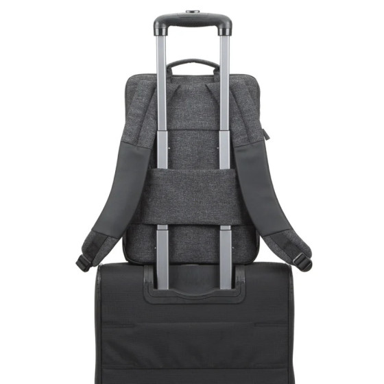 Sac à DOS Rivacase 8861 noir mélange pour ordinateurs portables 15,6" (8861 black)
