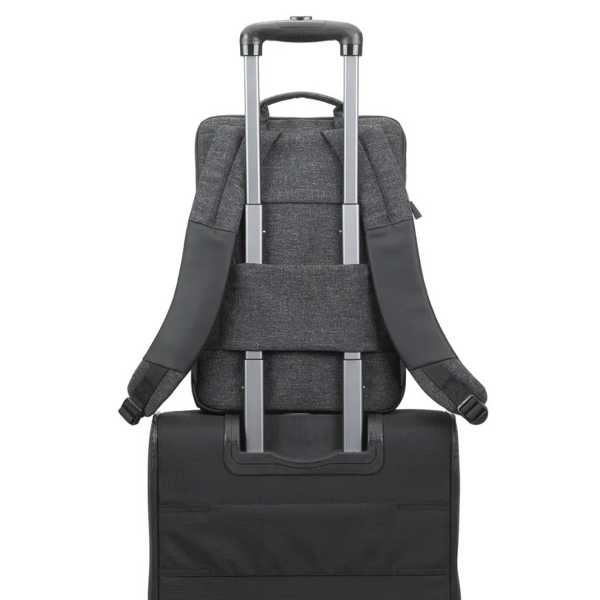 Sac à DOS Rivacase 8861 noir mélange pour ordinateurs portables 15,6" (8861 black)