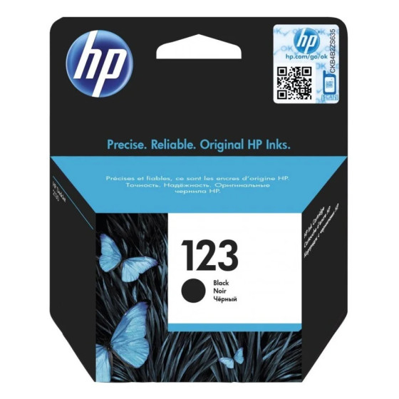 Cartouche d'encre HP 123 noir - HP d'origine (F6V17AE)