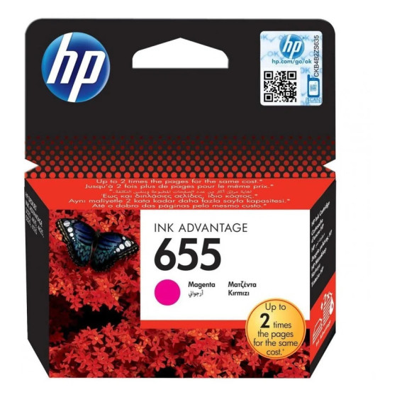 Cartouche d'encre HP 655 magenta - HP d'origine (CZ111AE)