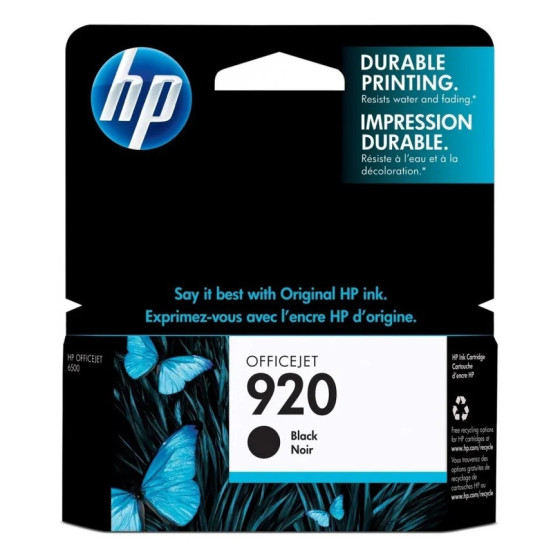 Cartouche d'encre HP 920 noir - HP d'origine (CD971AE)