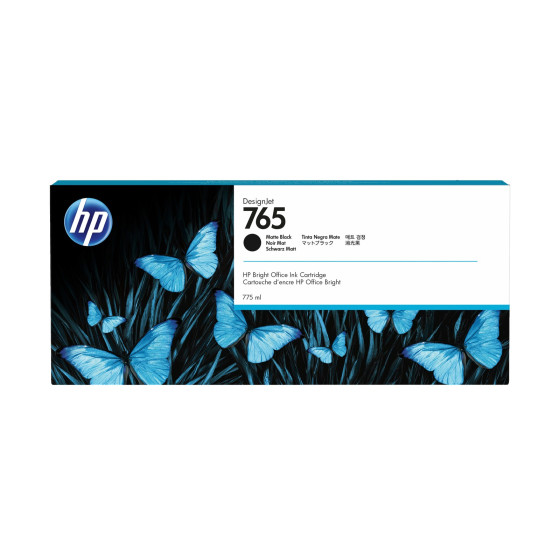 Cartouche d'encre HP 765 noir mate - HP d'origine (F9J55A)