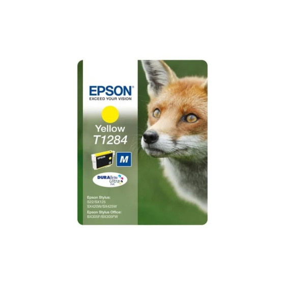 Cartouche d'encre Epson jaune T1284 renard durabrite Ultra J (C13T12844011)