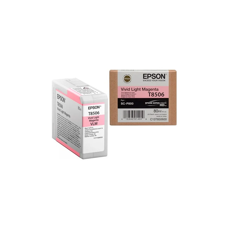 EPSON T850600 VIVID MAGENTA CLAIR - CARTOUCHE D'ENCRE EPSON D'ORIGINE (C13T850600)